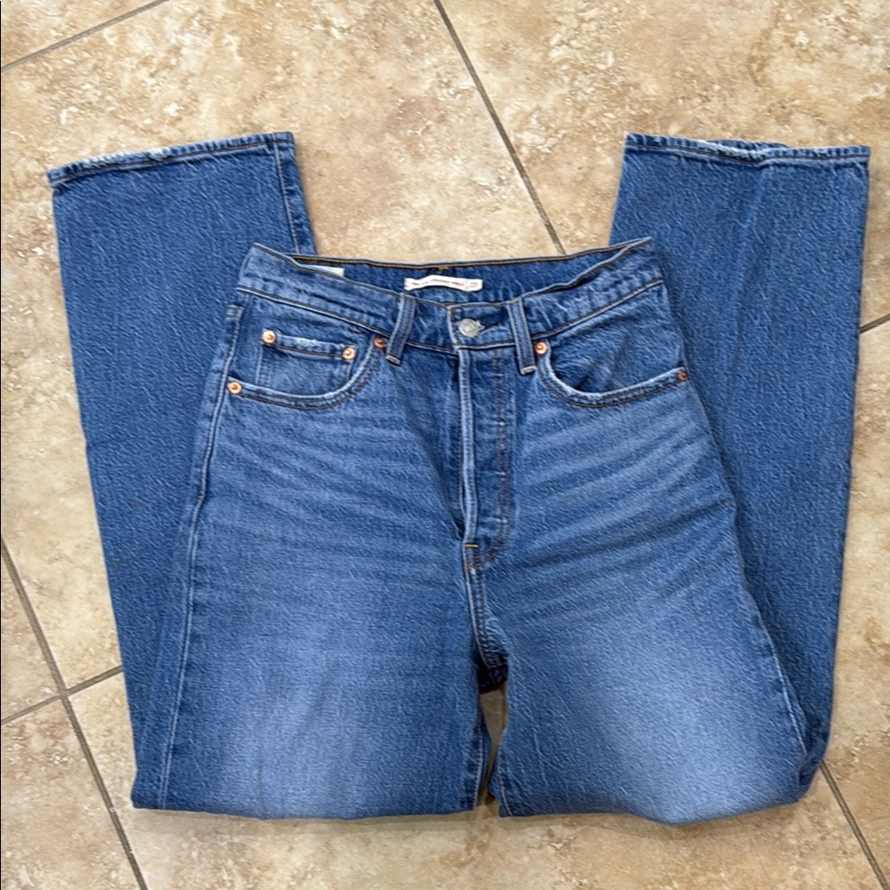 Levi's Blue Straight Leg Jeans Classic Denim